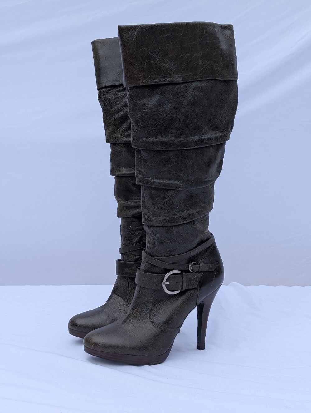 INC International Concepts Leather Pump 4 Inch Heels